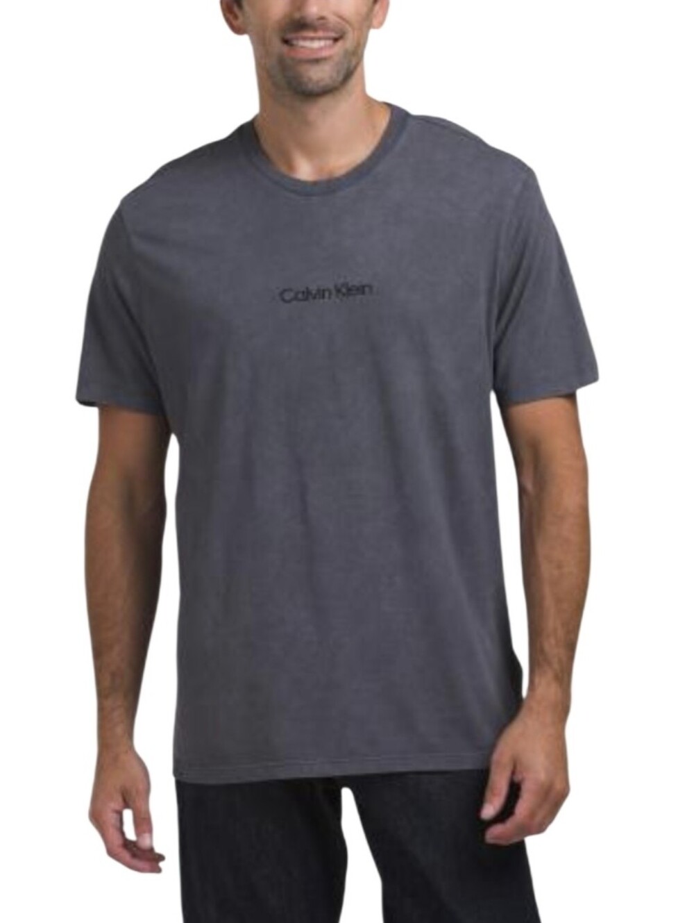 #K81 Calvin Klein Men's Charcoal Short Sleeve Logo Tee